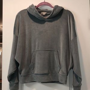 💙american eagle blueish grey velvet sweatshirt